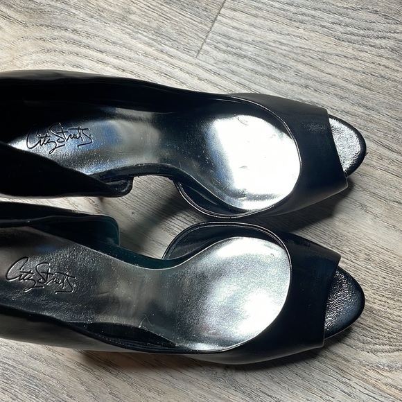 City Streets Women’s Black Open Toe Platform Heel, size 8 - Picture 5 of 9